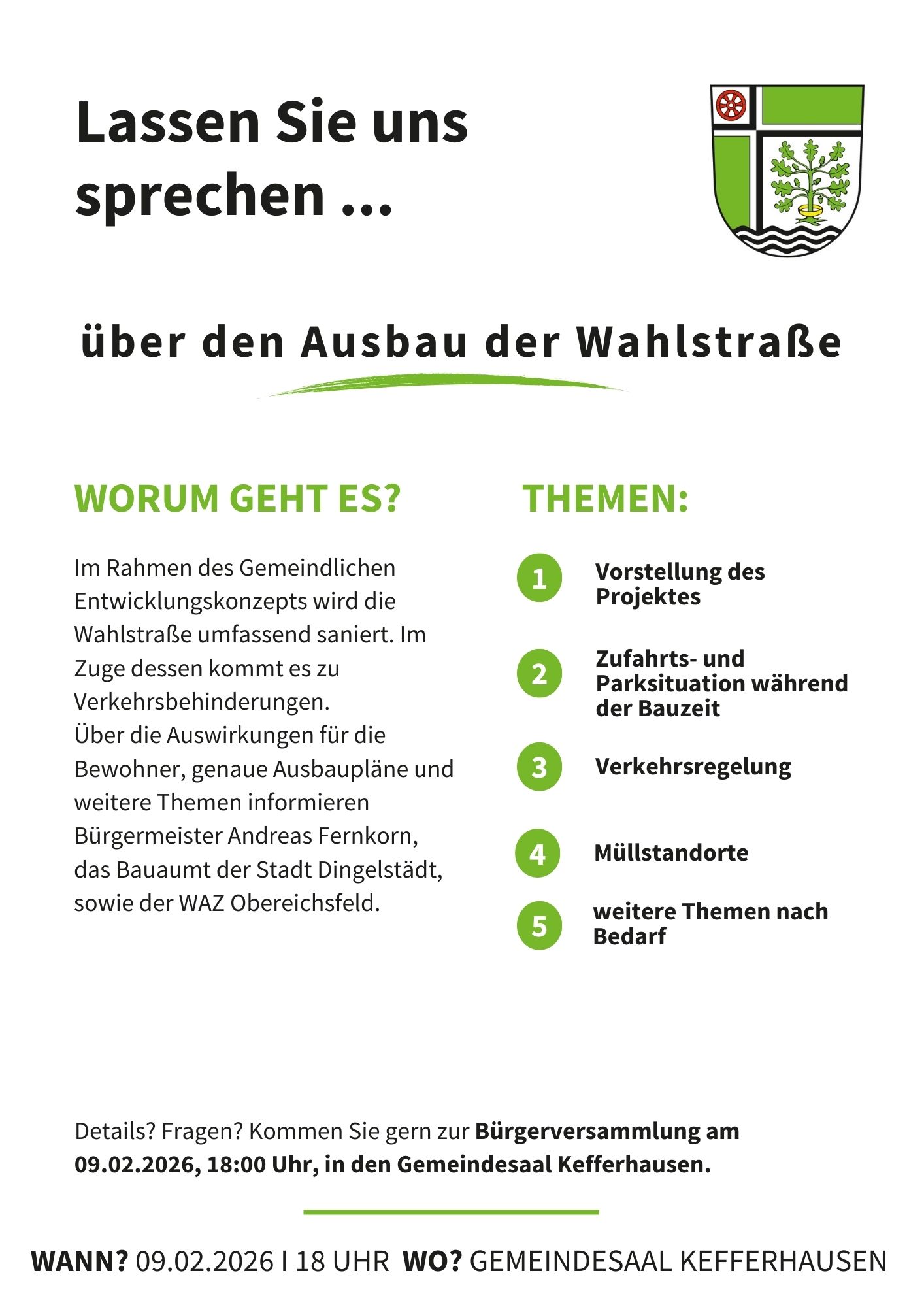 Bürgerversammlung in Kefferhausen