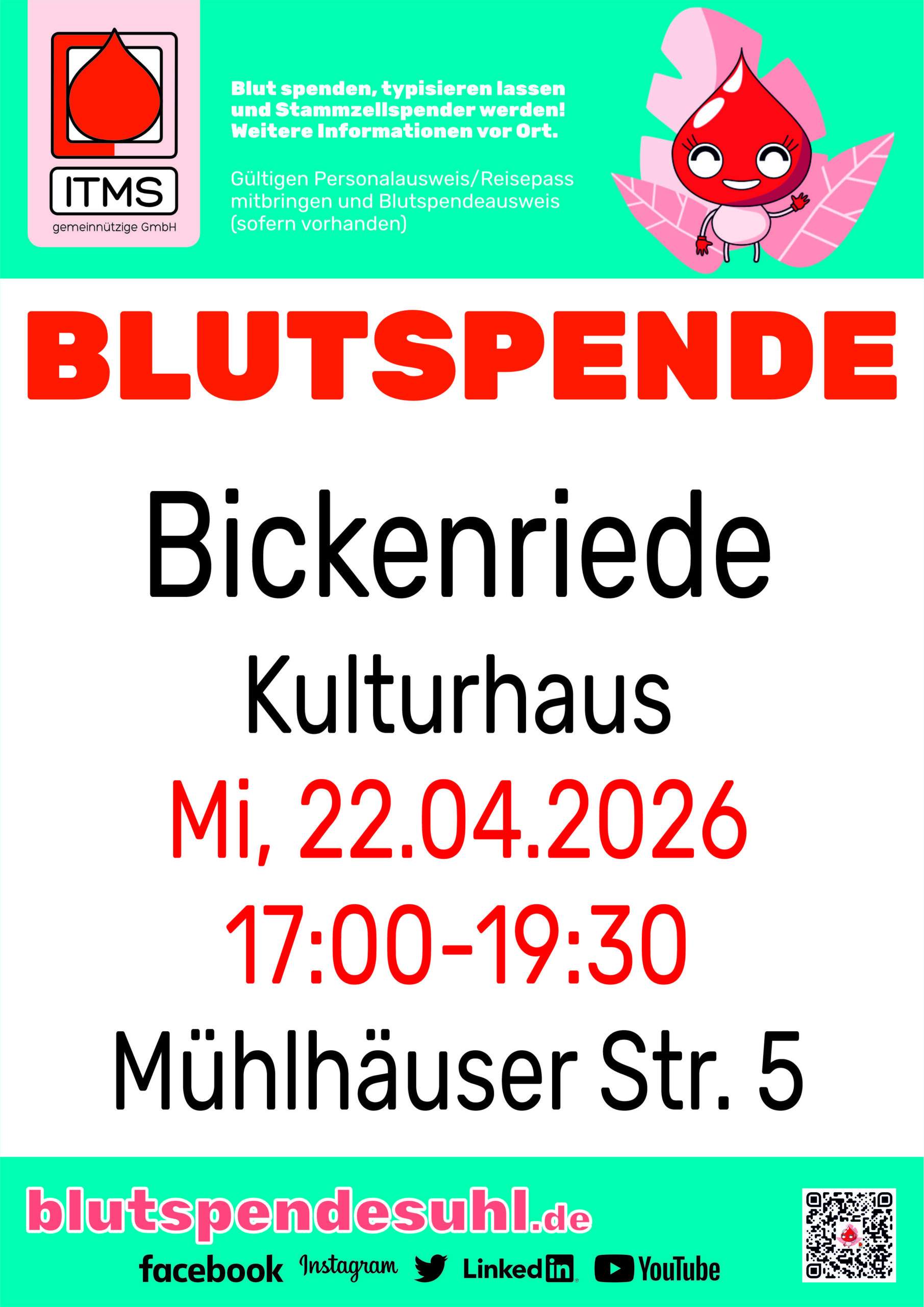 Blutspende in Bickenriede Blutspende in Bickenriede