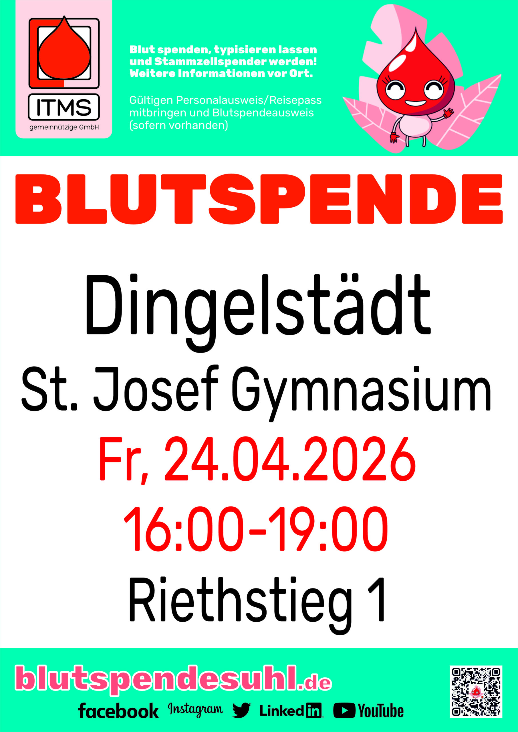 Blutspende in Dingelstädt Blutspende in Dingelstädt