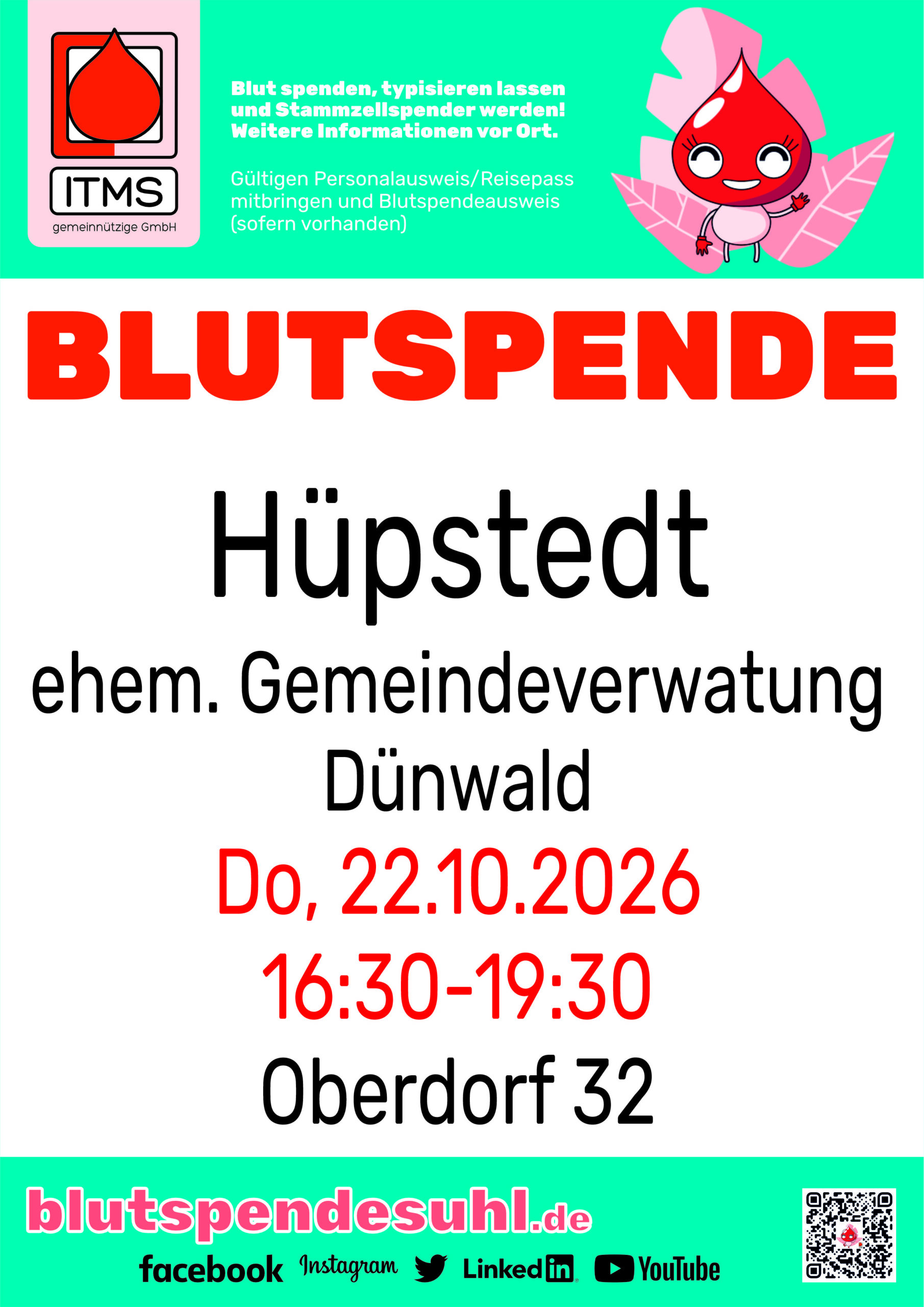 Blutspende in Hüpstedt