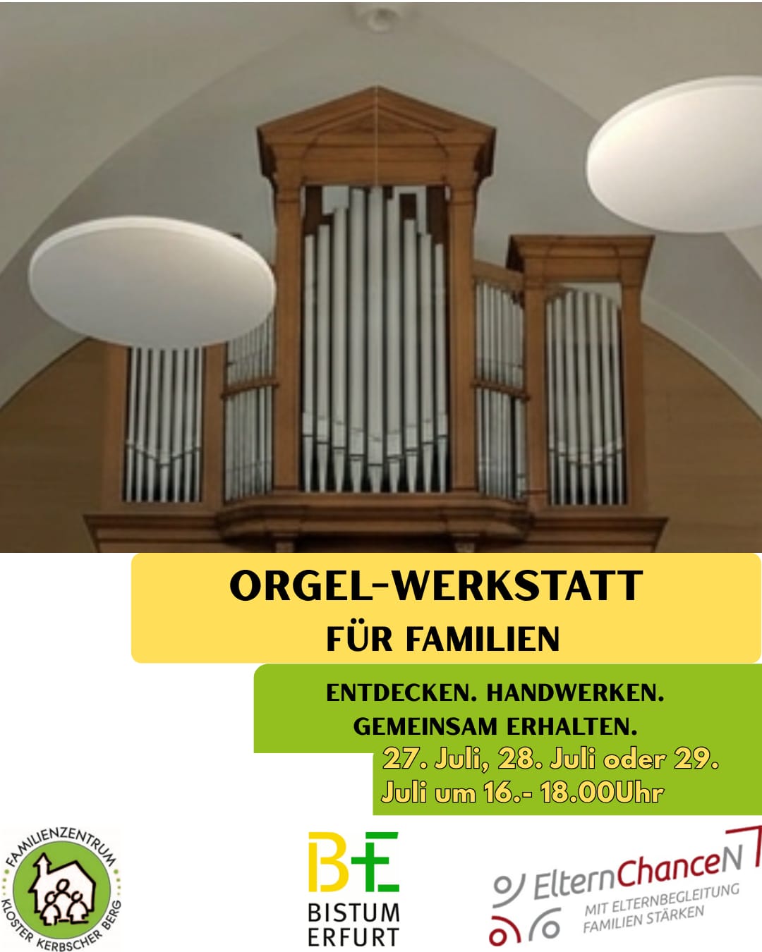 Orgelwerkstatt für Familien