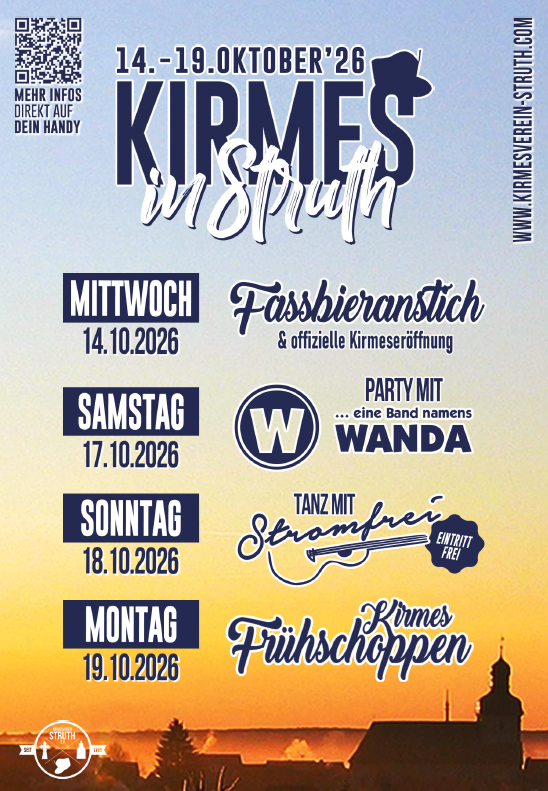 Programm der Struther Kirmes