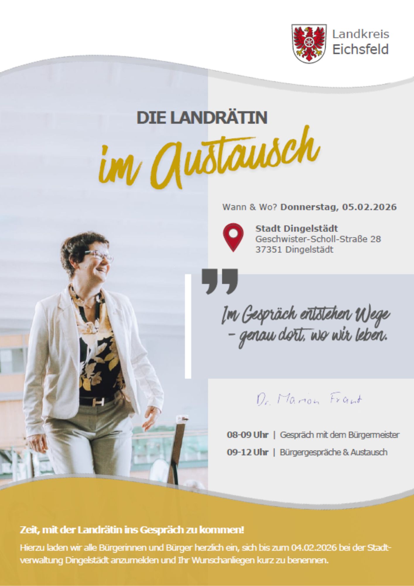 Die Landrätin im Austausch Die Landrätin im Austausch