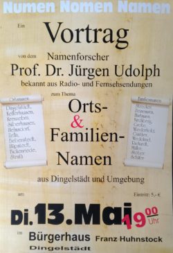 Plakat Namensforschung