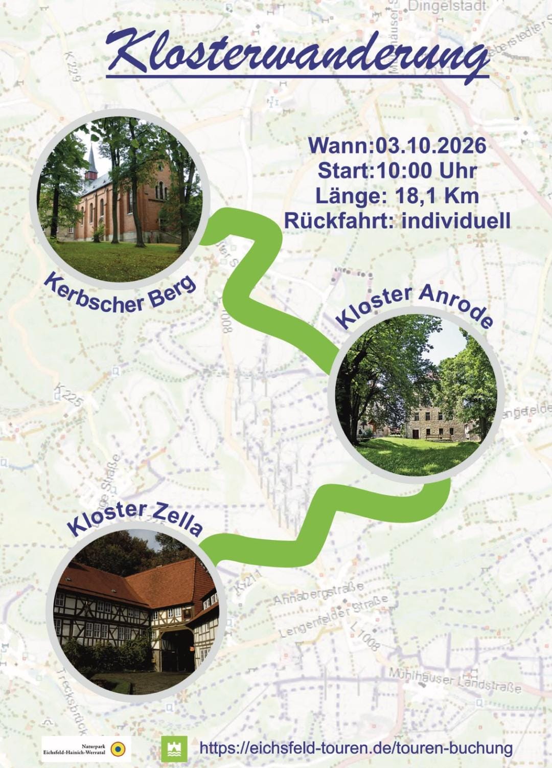 Klosterwanderung - Kloster Kerbscher Berg nach Kloster Zella